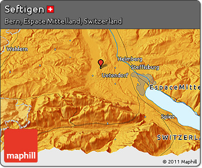 Political 3D Map of Seftigen