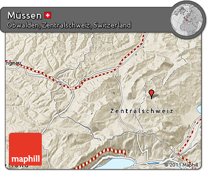 Shaded Relief 3D Map of Müssen