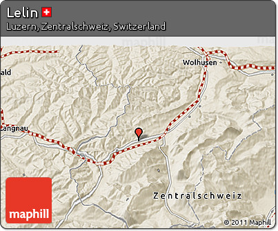 Shaded Relief 3D Map of Lelin