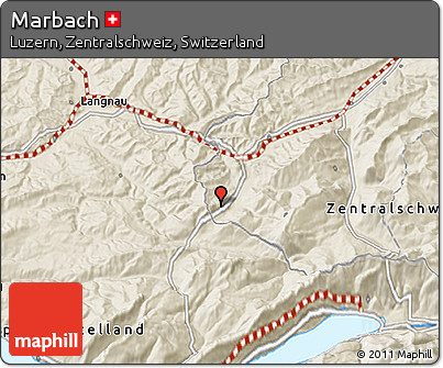 Shaded Relief 3D Map of Marbach