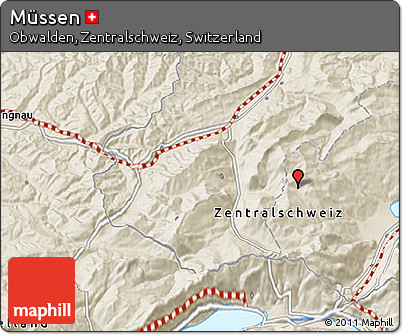 Shaded Relief 3D Map of Müssen
