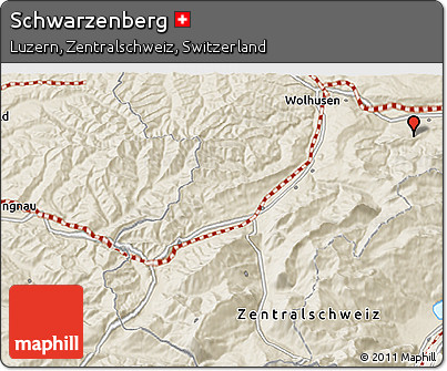 Shaded Relief 3D Map of Schwarzenberg