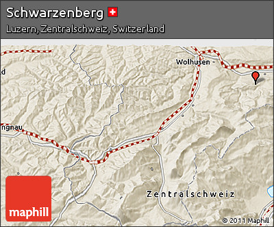 Shaded Relief 3D Map of Schwarzenberg
