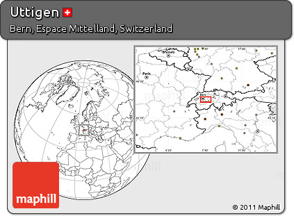 Blank Location Map of Uttigen