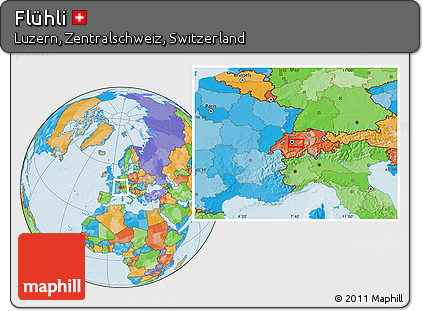 Political Location Map of Flühli