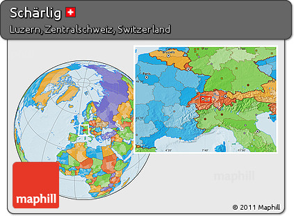 Political Location Map of Schärlig
