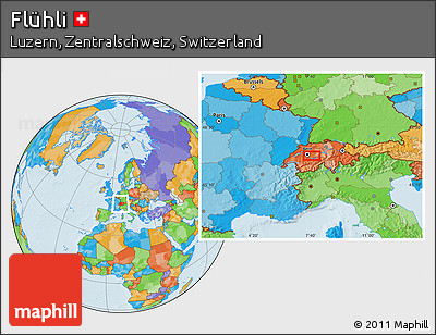Political Location Map of Flühli