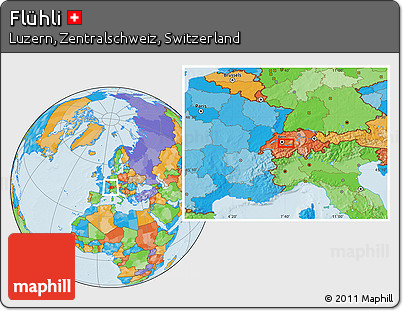Political Location Map of Flühli