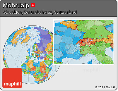 Political Location Map of Möhrlialp