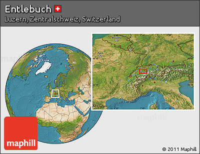 Satellite Location Map of Entlebuch