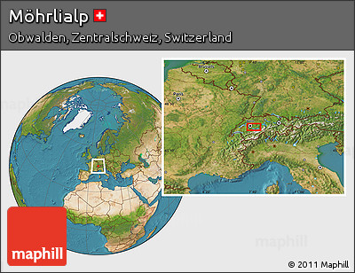 Satellite Location Map of Möhrlialp
