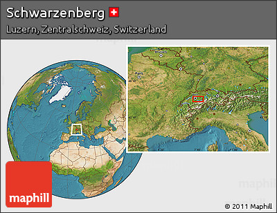 Satellite Location Map of Schwarzenberg