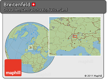 Savanna Style Location Map of Breitenfeld