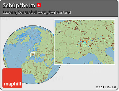 Savanna Style Location Map of Schüpfheim