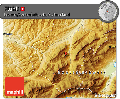 Physical Map of Flühli