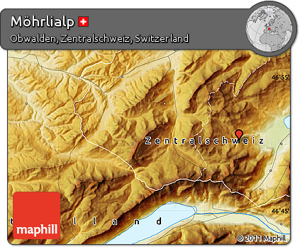 Physical Map of Möhrlialp