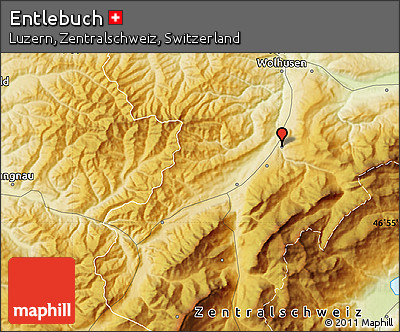 Physical Map of Entlebuch