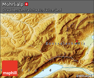 Physical Map of Möhrlialp