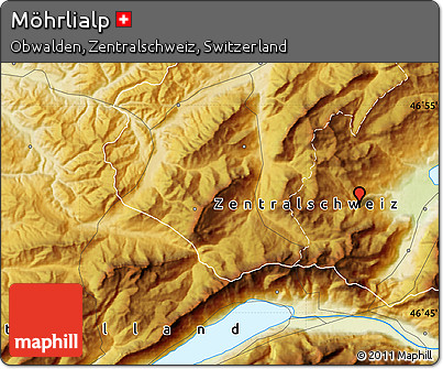 Physical Map of Möhrlialp