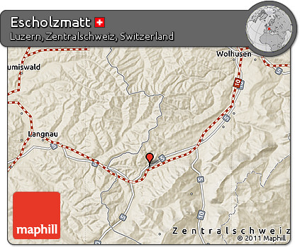 Shaded Relief Map of Escholzmatt