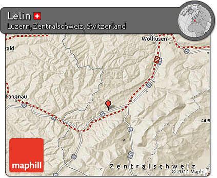Shaded Relief Map of Lelin