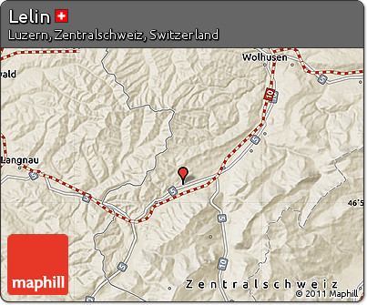Shaded Relief Map of Lelin