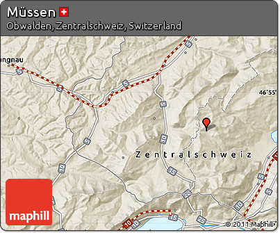 Shaded Relief Map of Müssen