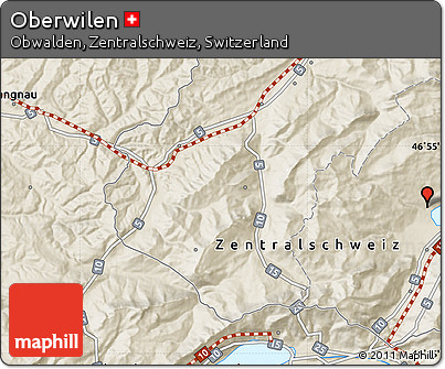 Shaded Relief Map of Oberwilen