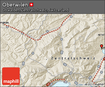 Shaded Relief Map of Oberwilen