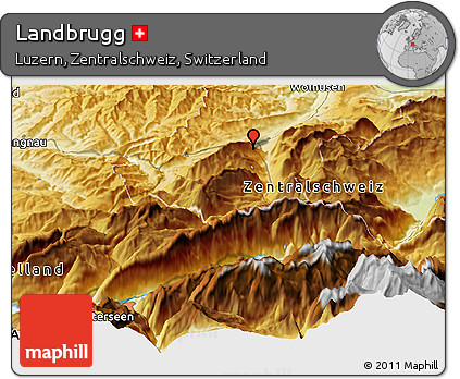 Physical Panoramic Map of Landbrugg
