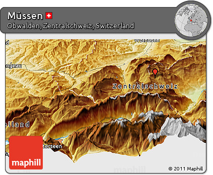 Physical Panoramic Map of Müssen