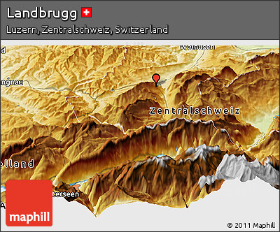 Physical Panoramic Map of Landbrugg
