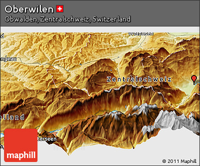 Physical Panoramic Map of Oberwilen