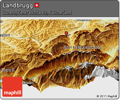Physical Panoramic Map of Landbrugg