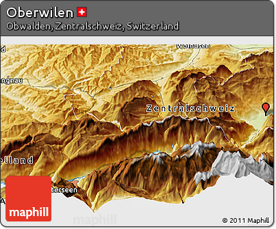 Physical Panoramic Map of Oberwilen