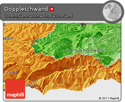Political Panoramic Map of Doppleschwand
