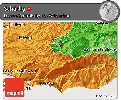 Political Panoramic Map of Schärlig