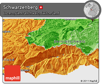 Political Panoramic Map of Schwarzenberg