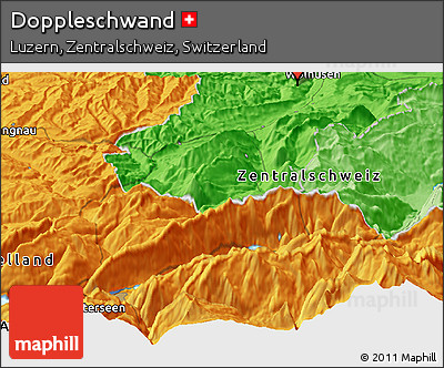 Political Panoramic Map of Doppleschwand