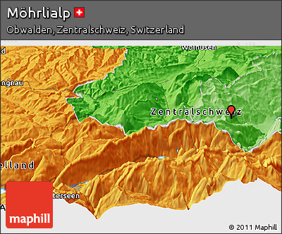 Political Panoramic Map of Möhrlialp
