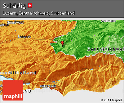 Political Panoramic Map of Schärlig