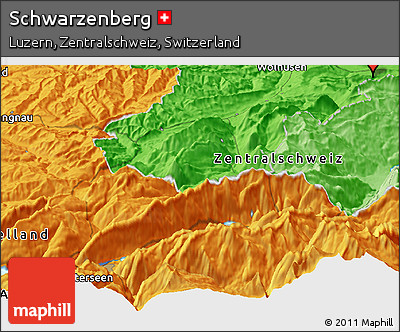 Political Panoramic Map of Schwarzenberg