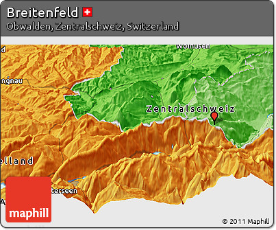 Political Panoramic Map of Breitenfeld