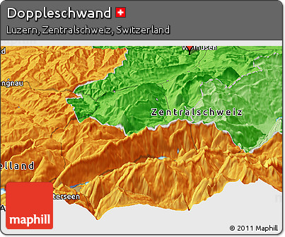 Political Panoramic Map of Doppleschwand
