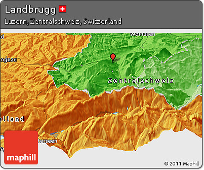 Political Panoramic Map of Landbrugg