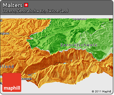 Political Panoramic Map of Malters