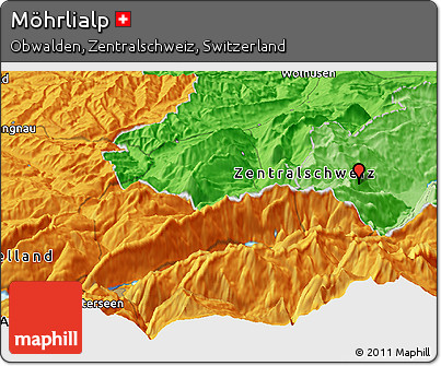 Political Panoramic Map of Möhrlialp