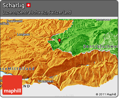 Political Panoramic Map of Schärlig