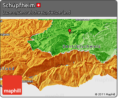 Political Panoramic Map of Schüpfheim