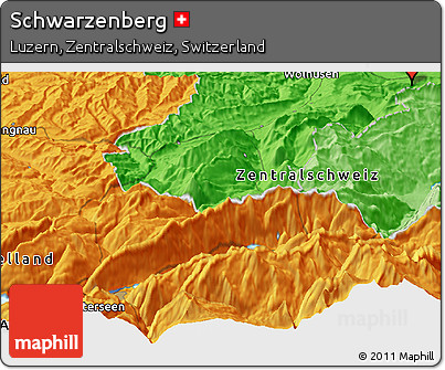 Political Panoramic Map of Schwarzenberg